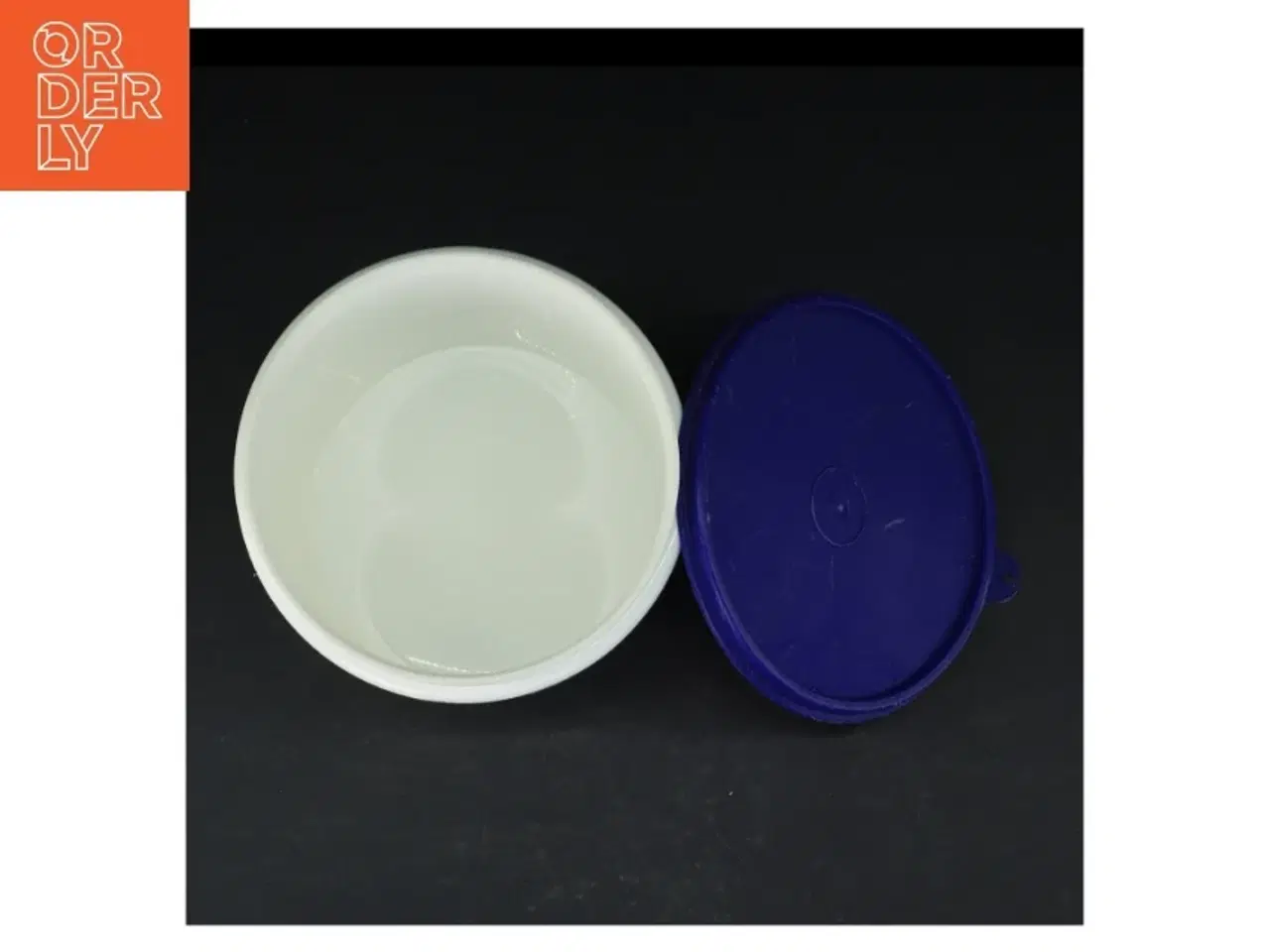 Billede 3 - Tupperware sukkerbeholder med blåt låg fra Tupperware (str. Ø. 15 cm)