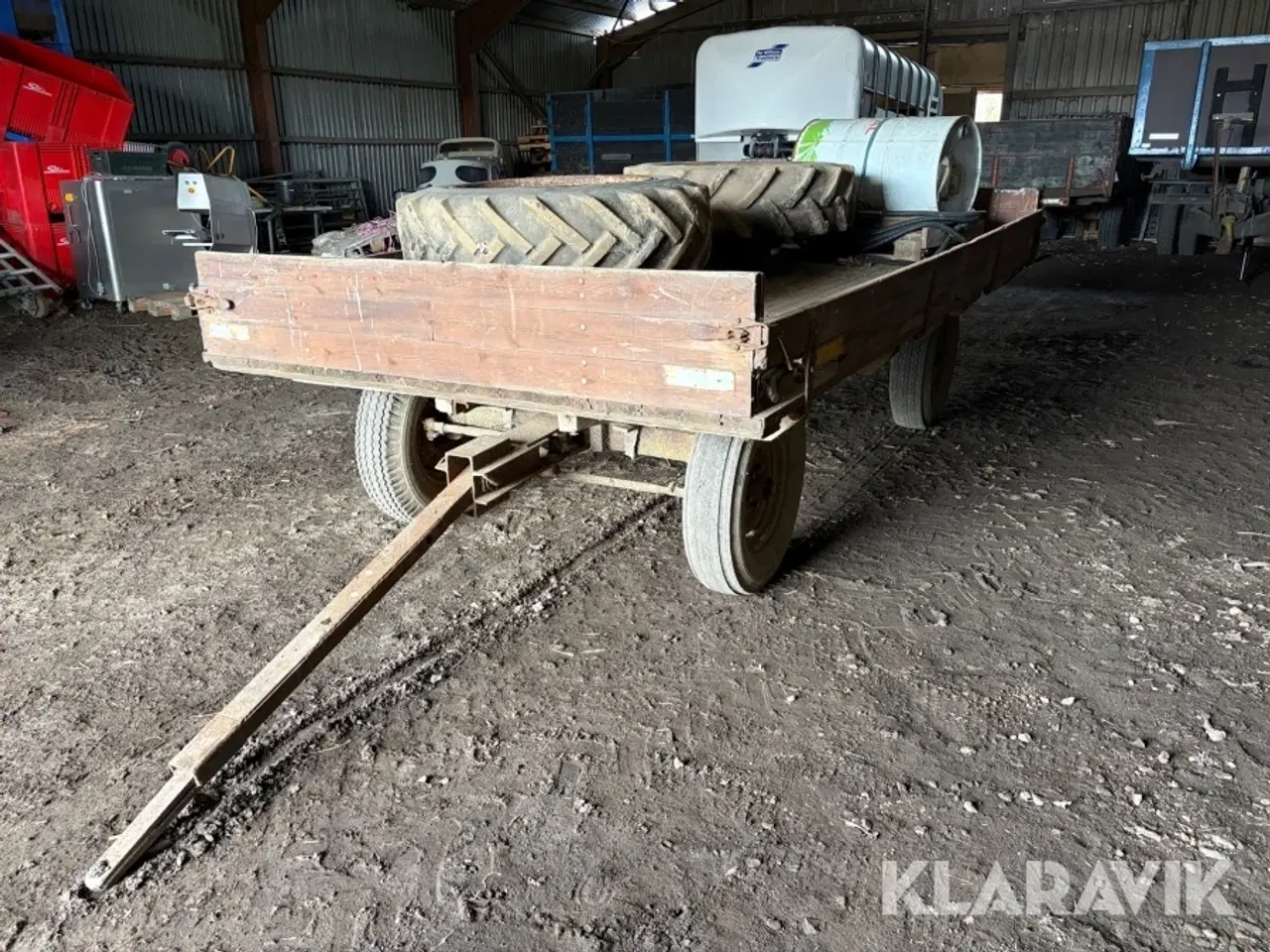 Billede 1 - Landbrugsvogn / fladvogn med træk