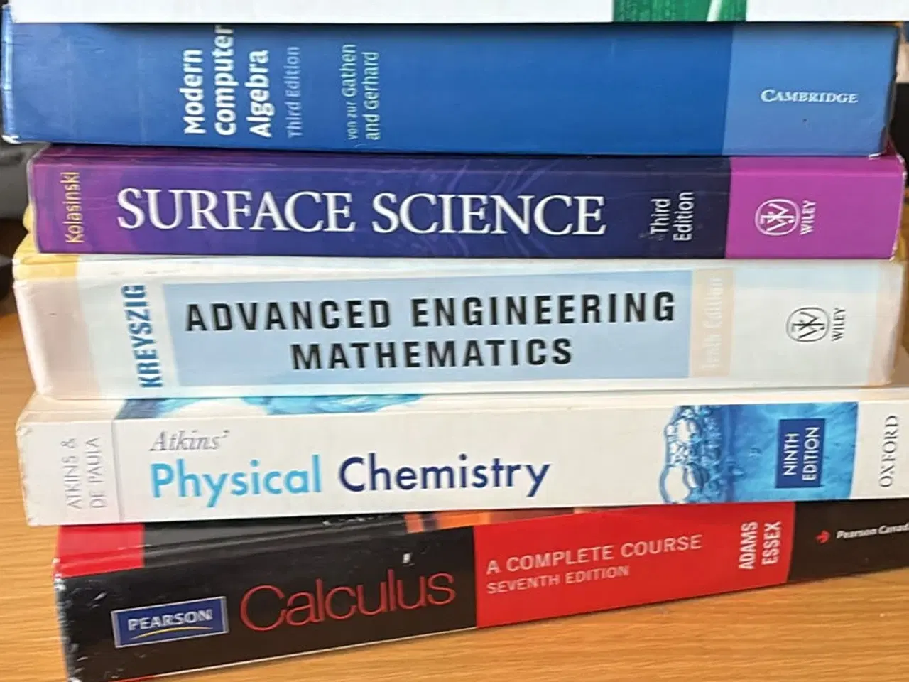 Billede 1 - Studiebøger fra matematik- og fysikstudie