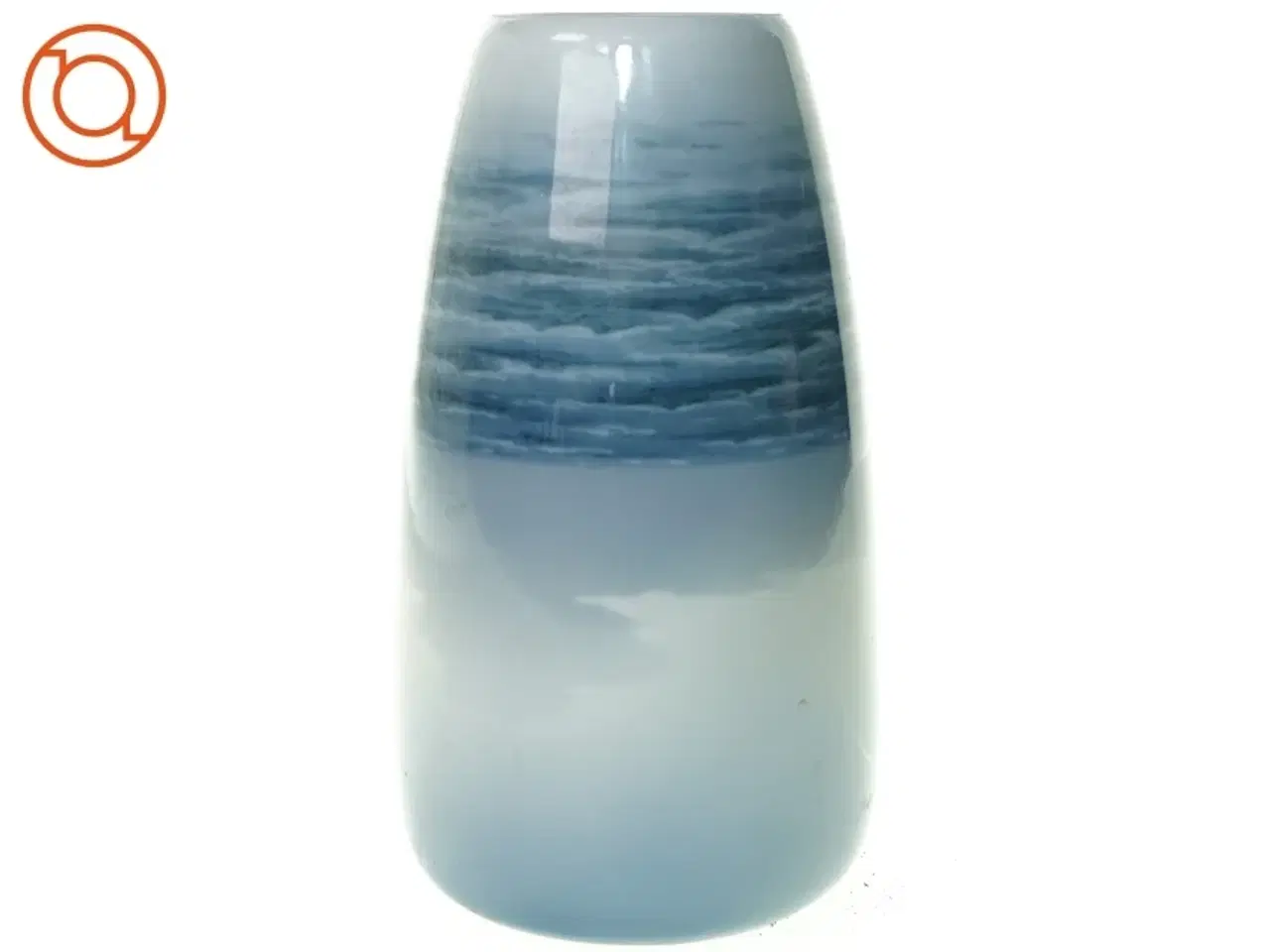 Billede 2 - Vase med marine motiv og sejlbåd, Royal Copenhagen nr. 2609-1049 fra Royal Copenhagen (str. 23 x 12 cm)