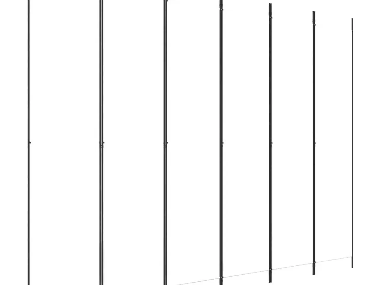 Billede 2 - 6-panels rumdeler 300x220 cm stof hvid