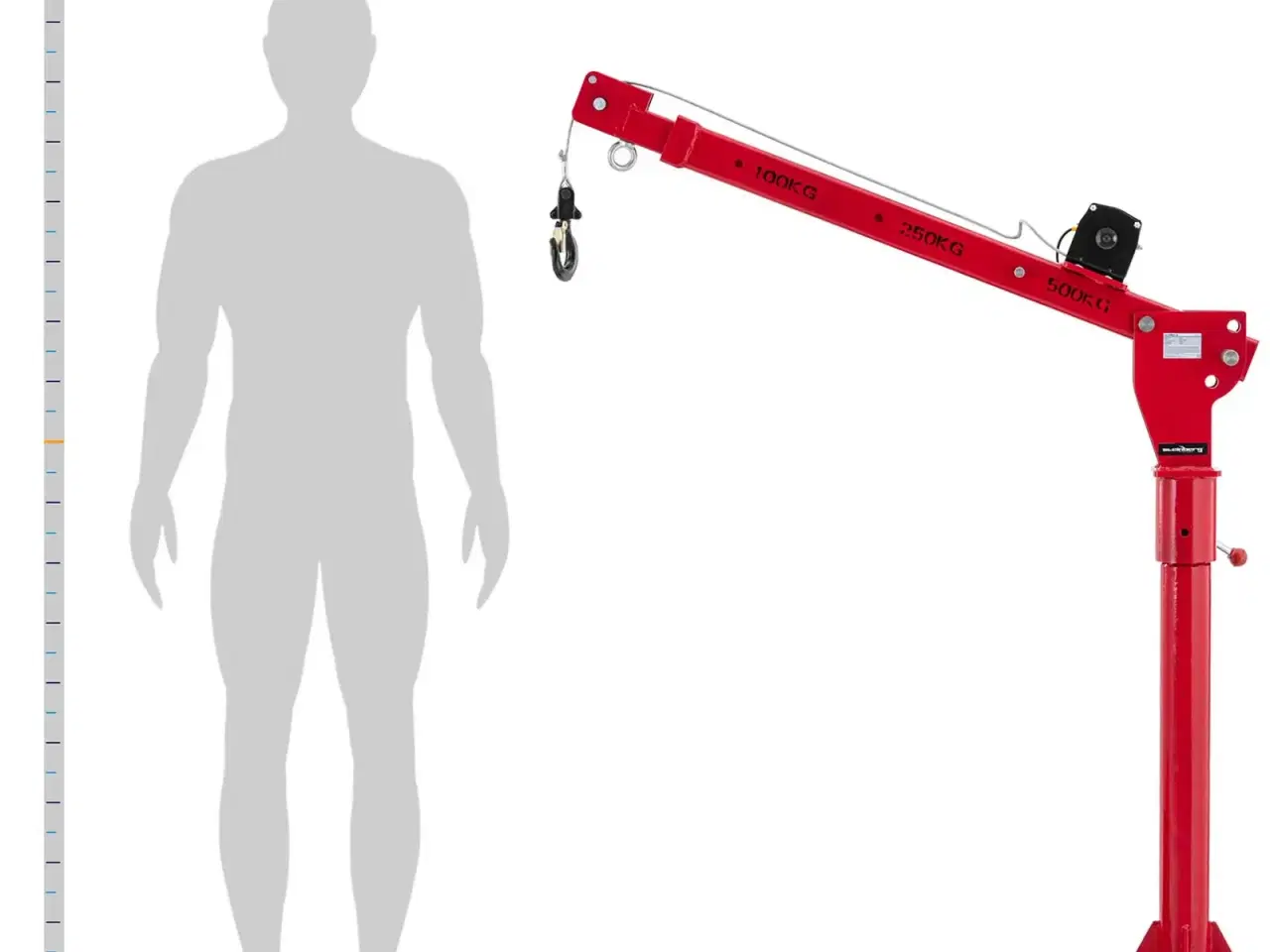 Billede 5 -  Ladkran med 12V stålkabel – 800 kg – 360°