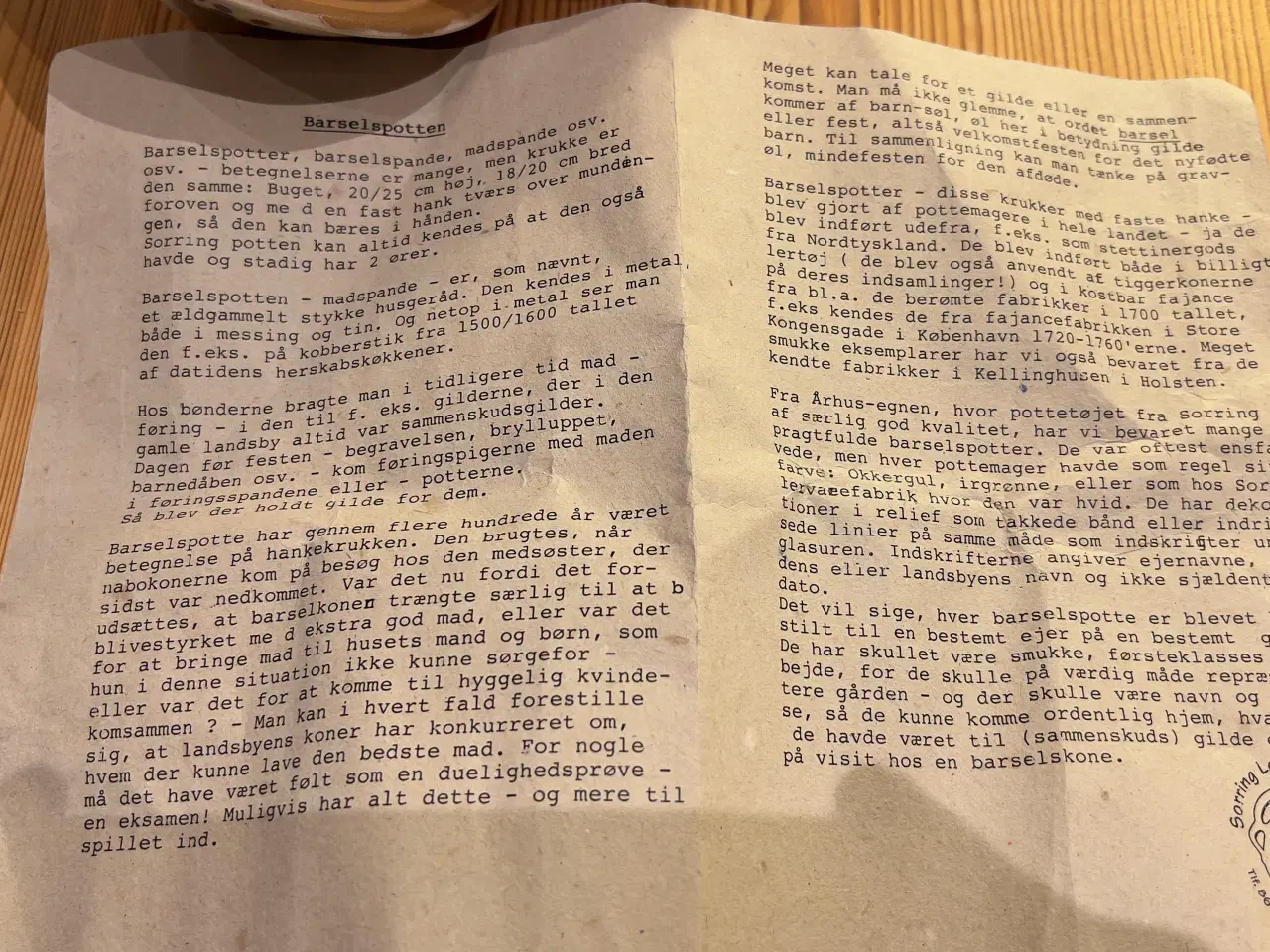 Billede 5 - Barselspotte fra Sorring Lervarefabrik