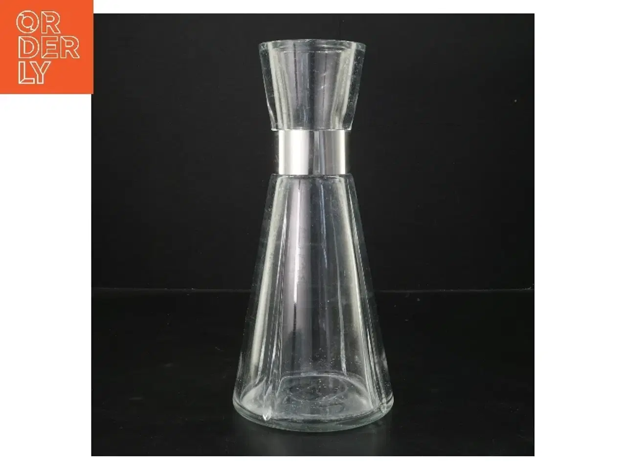 Billede 1 - Glas karaffel med metalring fra Rosendahl (str. 25x11,5 cm)