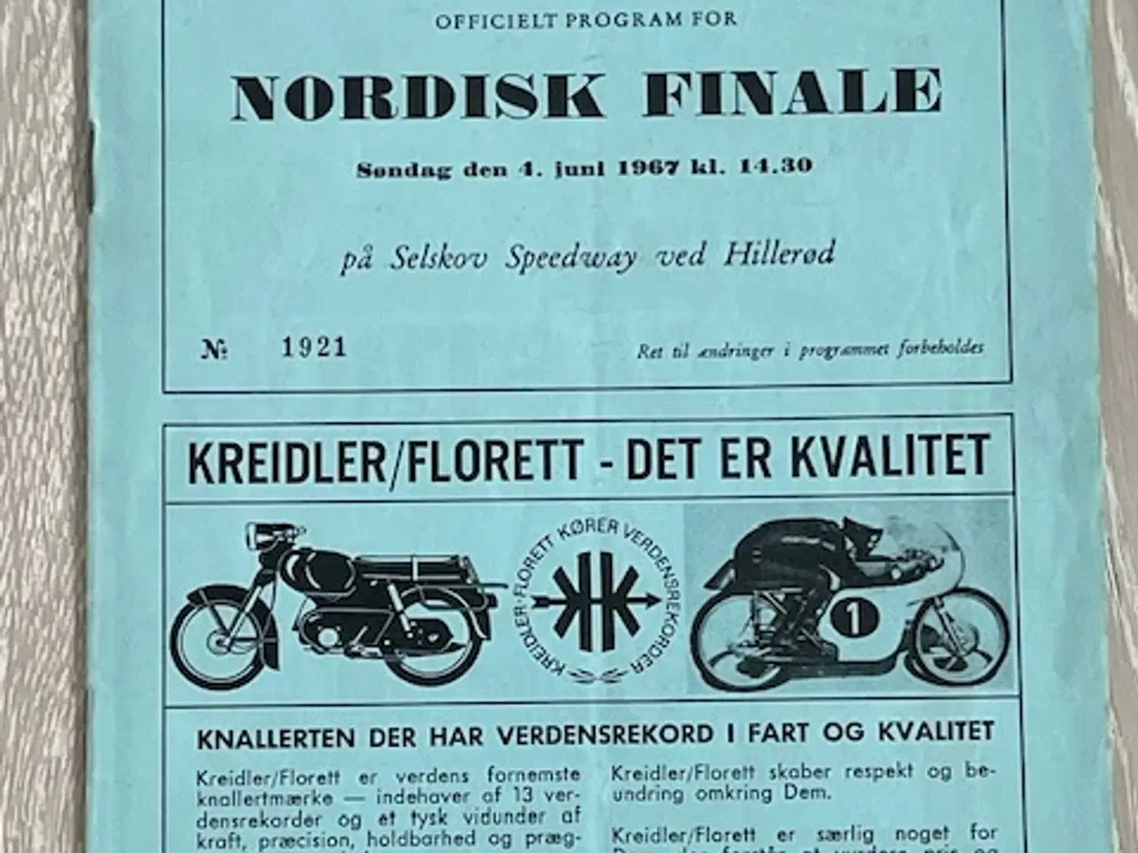 Billede 11 - Gamle speedway programmer 