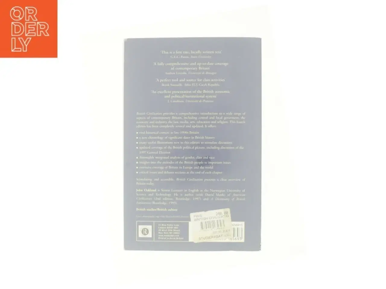 Billede 2 - British civilization : An introduction af John Oakland (Bog)