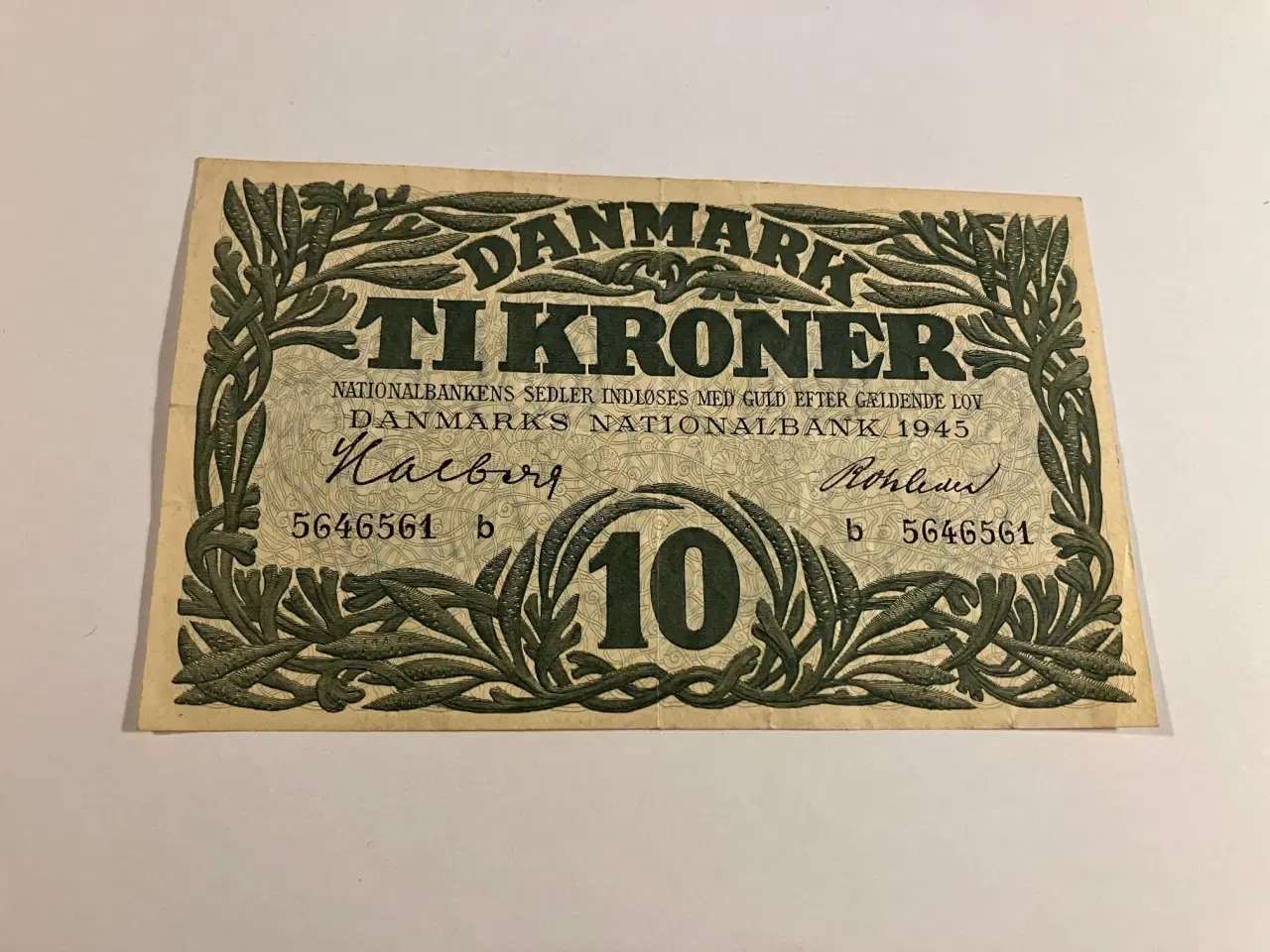 Billede 1 - 10 Kroner 1945 B Danmark