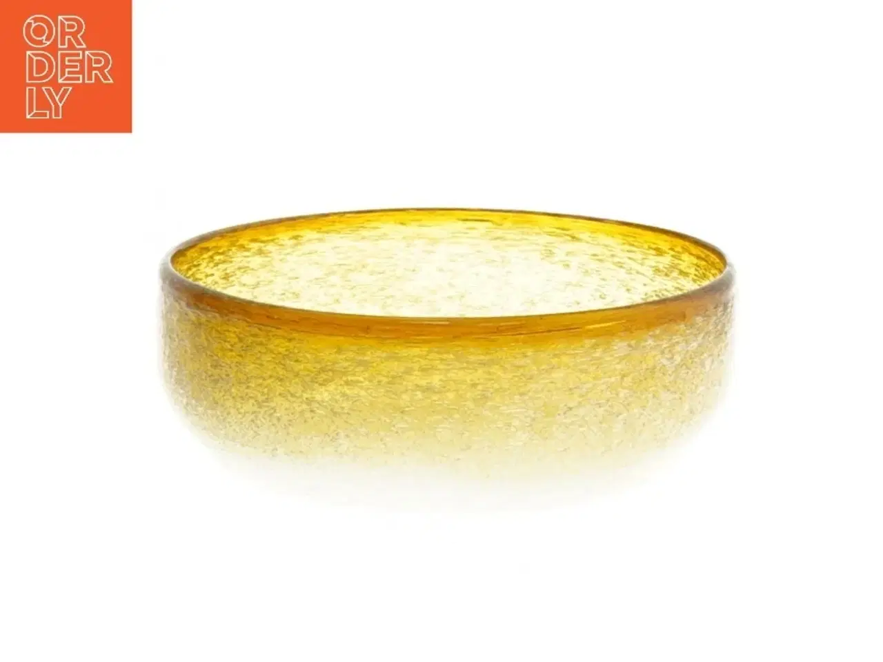 Billede 2 - Gul glasskål (str. 11 cm)