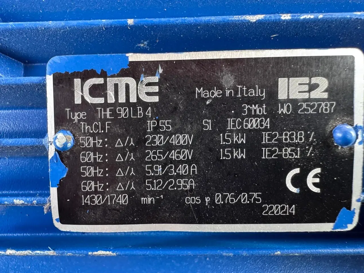 Billede 2 - Ny 1,5 kW elmotor 