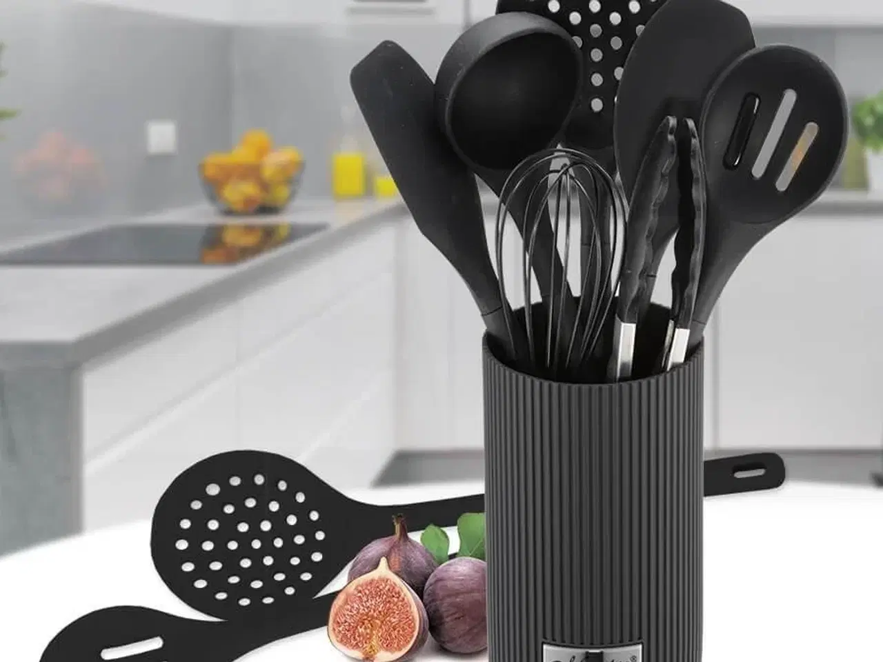 Billede 2 - Køkkenredskabssæt Maestro MR-1542, 8 dele, sort silikone