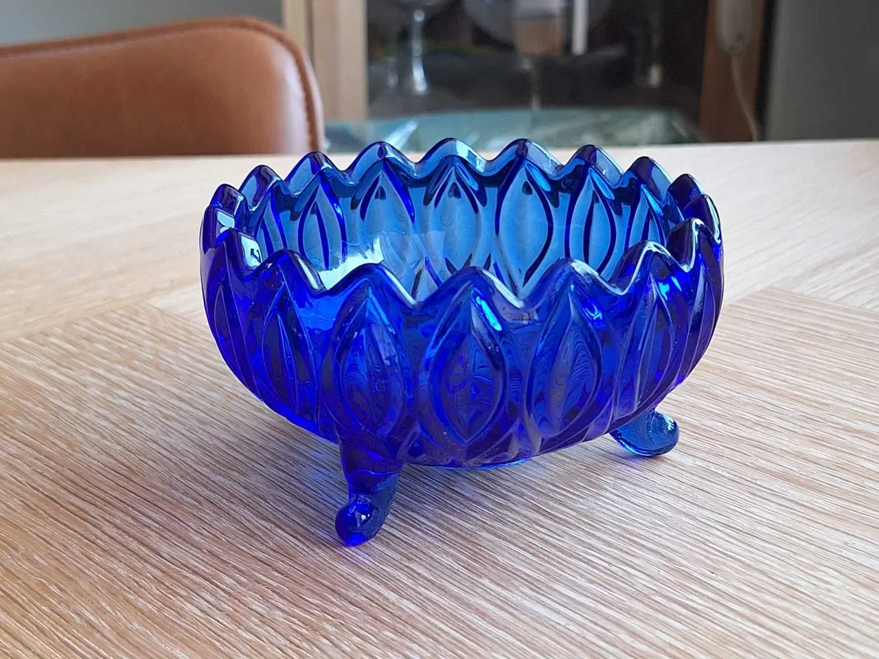 Billede 5 - Blå glasskål 