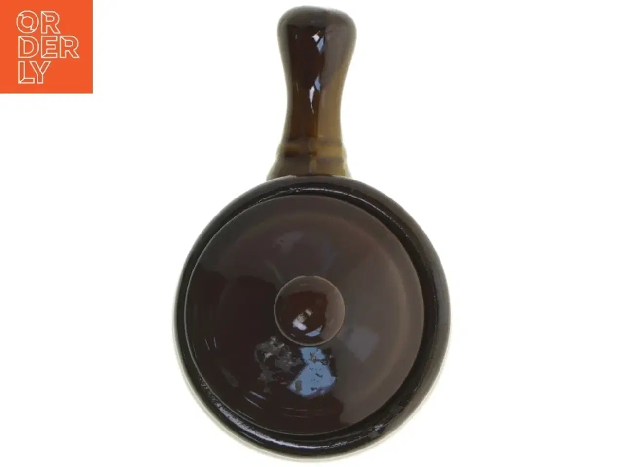 Billede 5 - Keramisk lågkrukke med håndtag (str. Ø 12 cm)