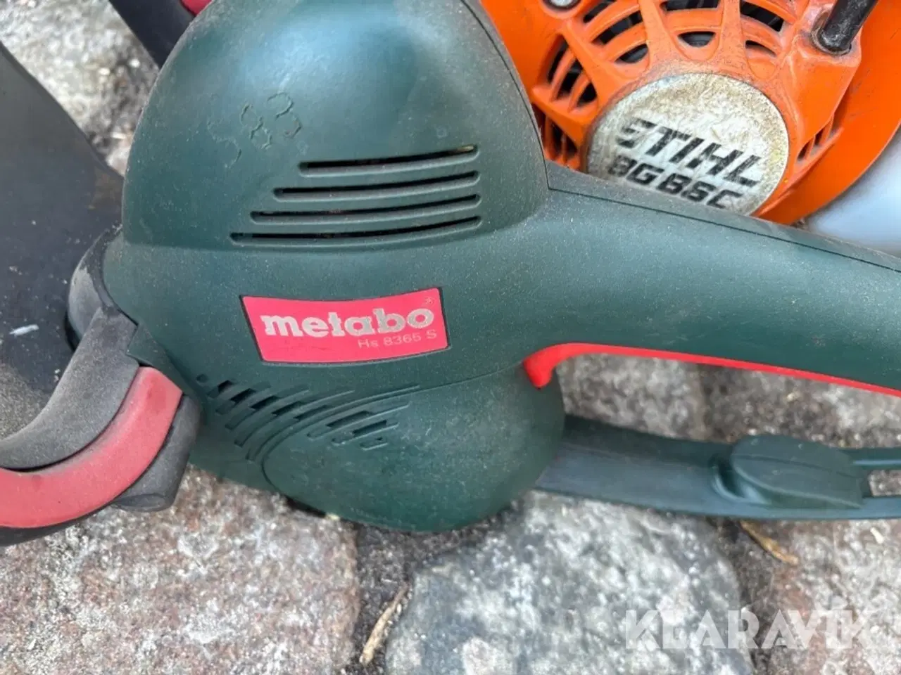 Billede 2 - Løvblæser, hækkeklipper og græstrimmer STIHL,metabo