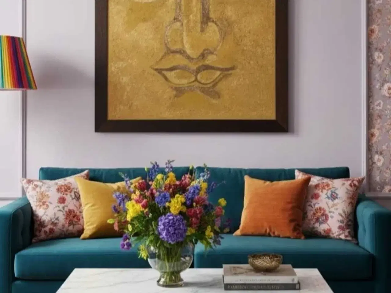 Billede 2 - Lækkert stort maleri