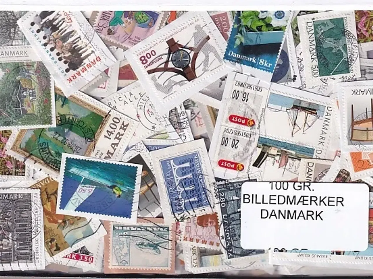 Billede 1 - Danmark 100 g. Billedmærker Enkeltklip - Ny varer hjemkommet 09-09-2022