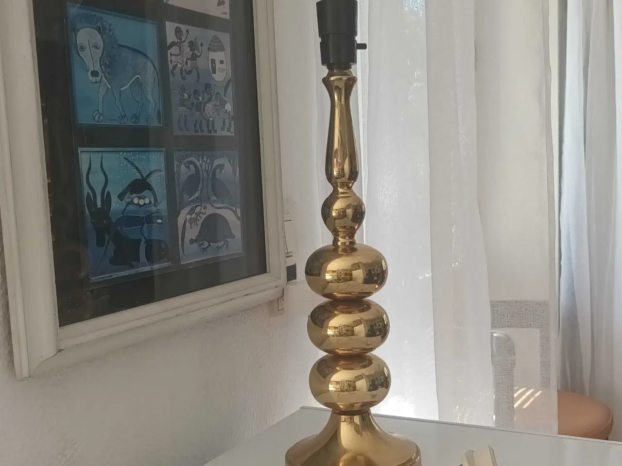 Billede 2 - Vintage Frandsen bordlampe i messing 