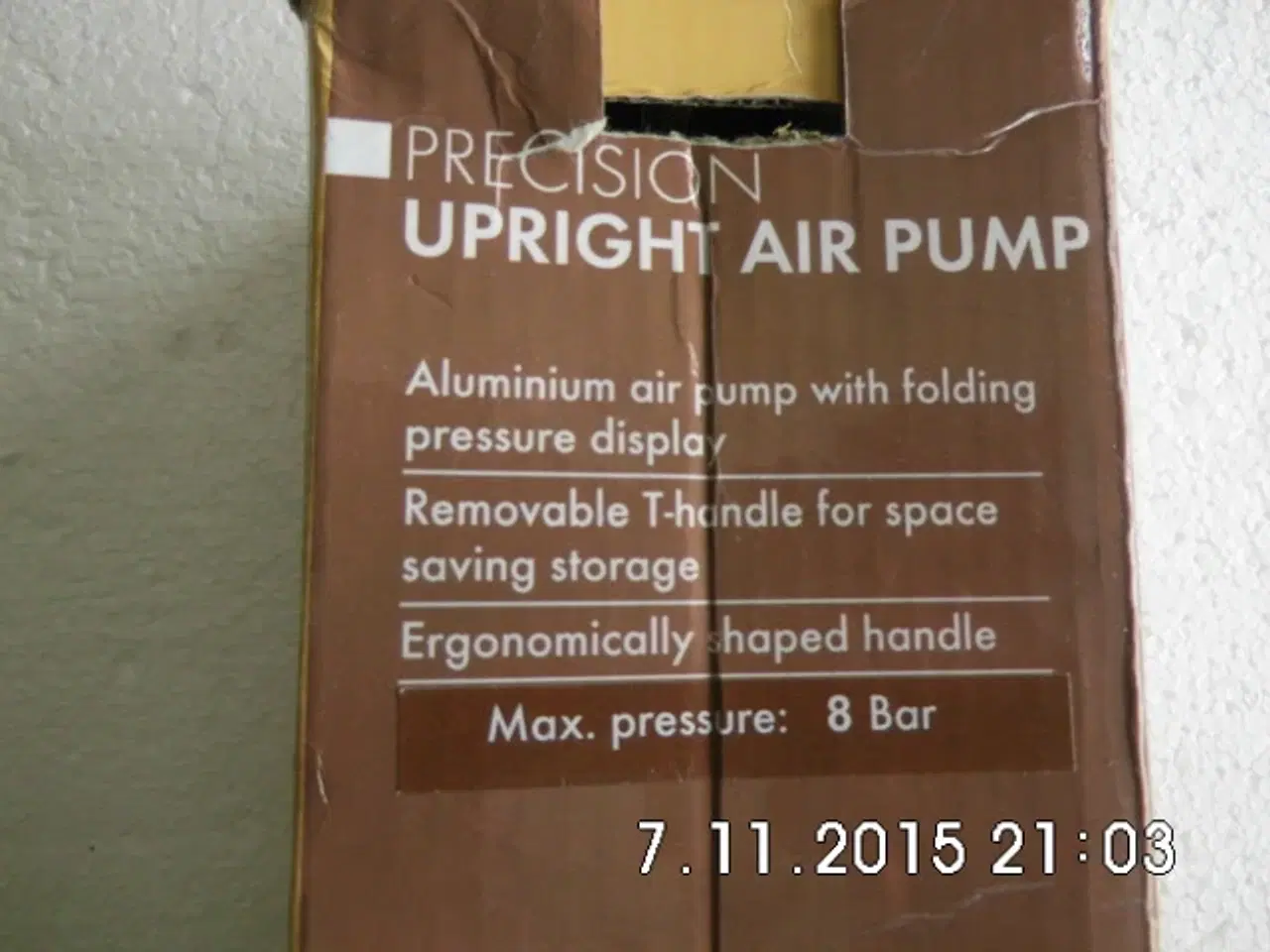 Billede 2 - Precision Upright Air Pump cykelpumpe i aluminium 