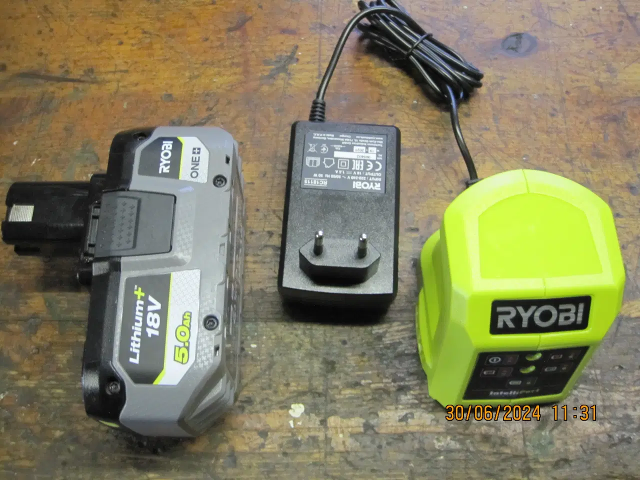 Billede 1 - Batteri Ryobi+Lader