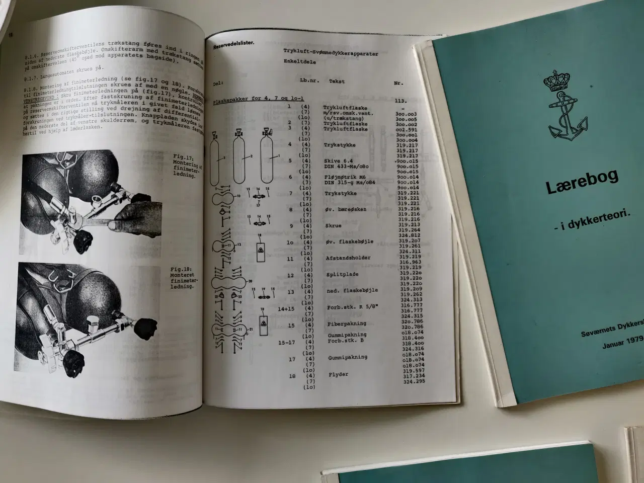 Billede 2 - søværnets dykkerskole -  undervisningshæfter
