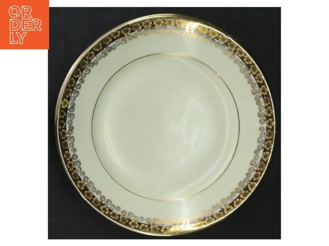 Billede 3 - Porcelænstallerkener med guldkant