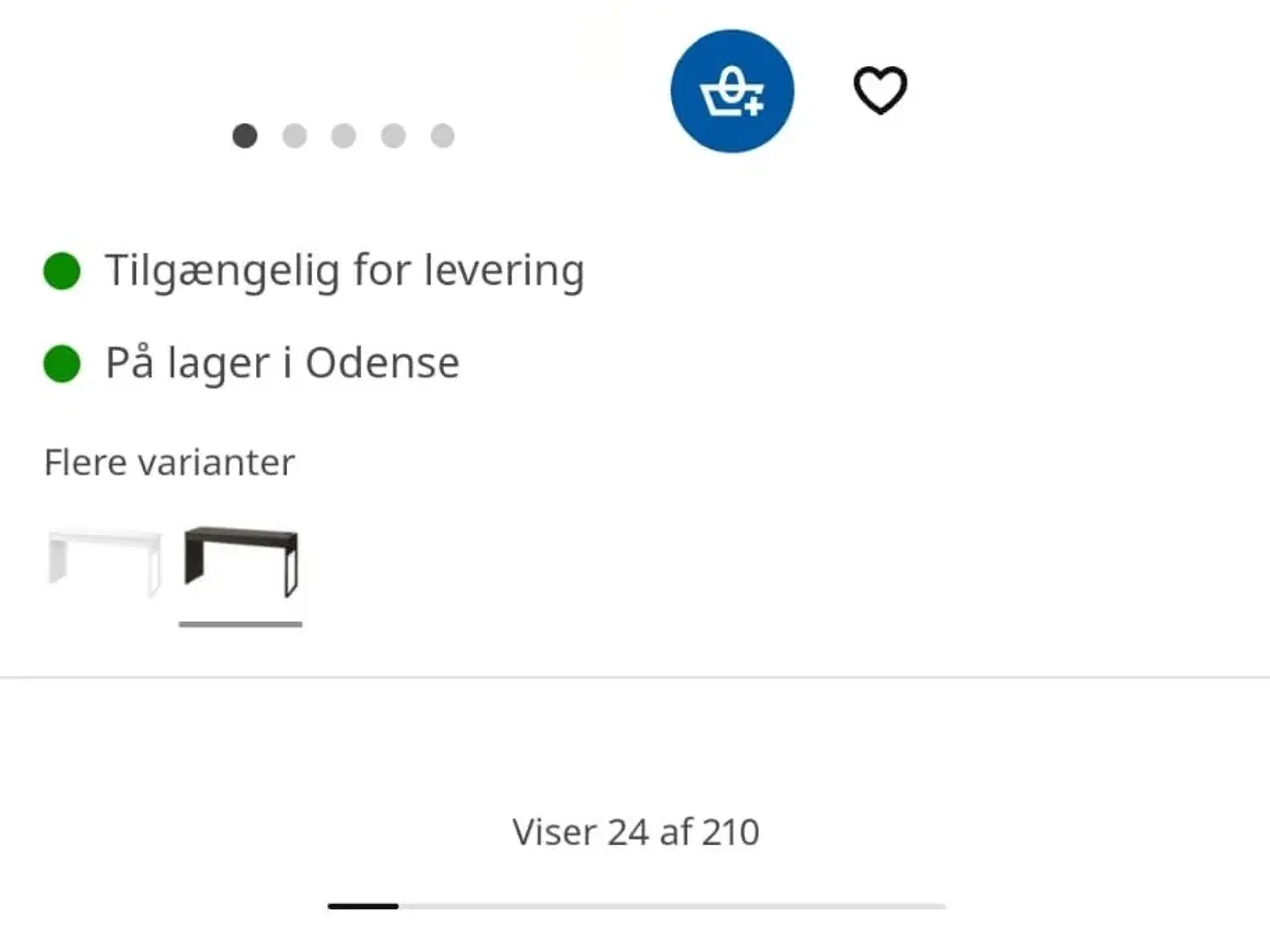Billede 3 - IKEA skrivebord sort. Står som nyt.