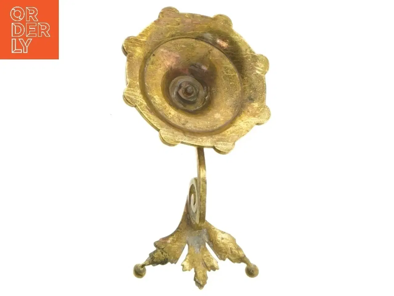 Billede 4 - Antik messing lysestage (str. 12 cm)