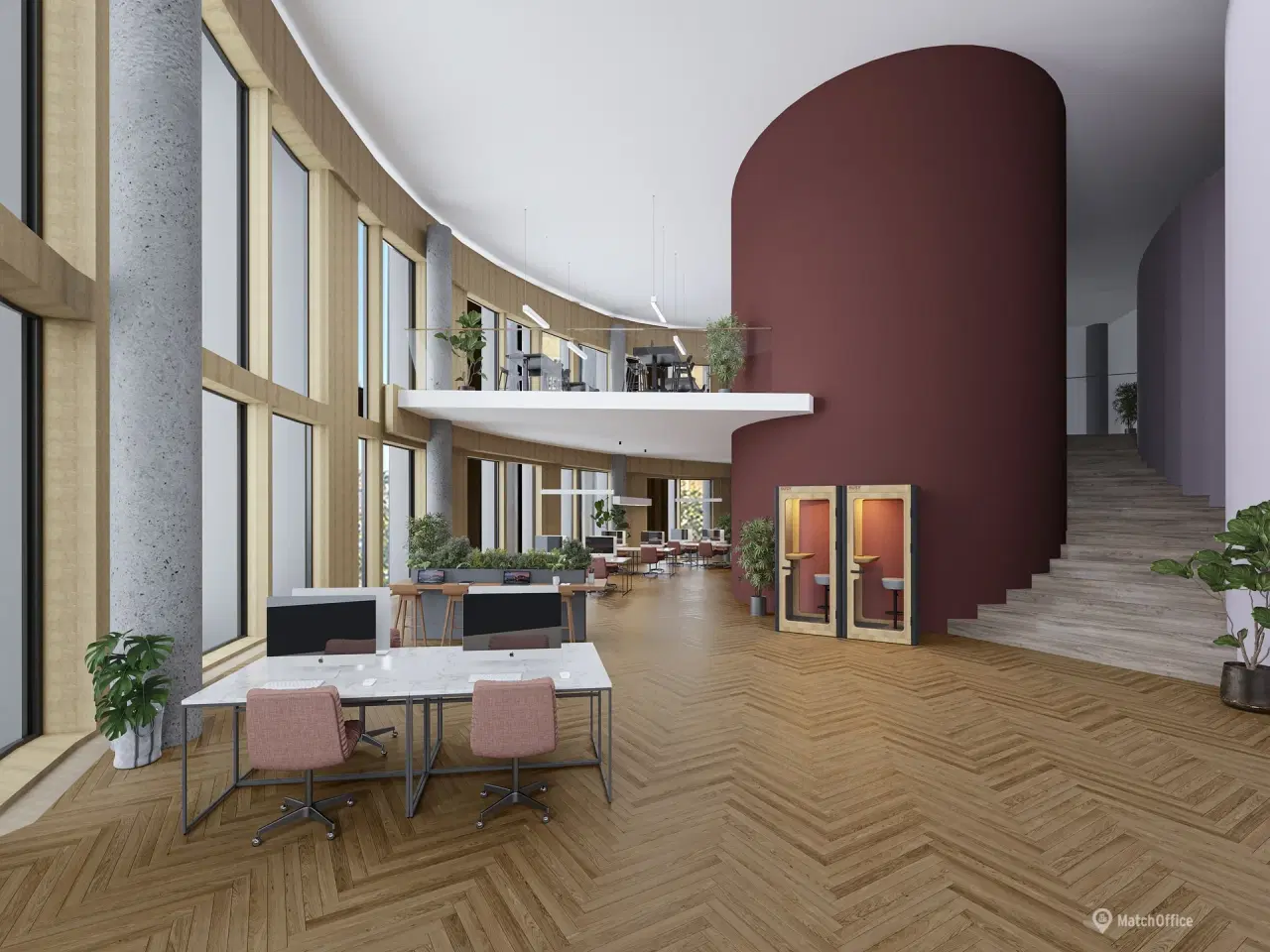 Billede 3 - Sjældent udbudt kontorlejemål med 6 meter til loftet i det ikoniske Axel Towers - fantastisk lysindfald og smuk udsigt til Tivoli