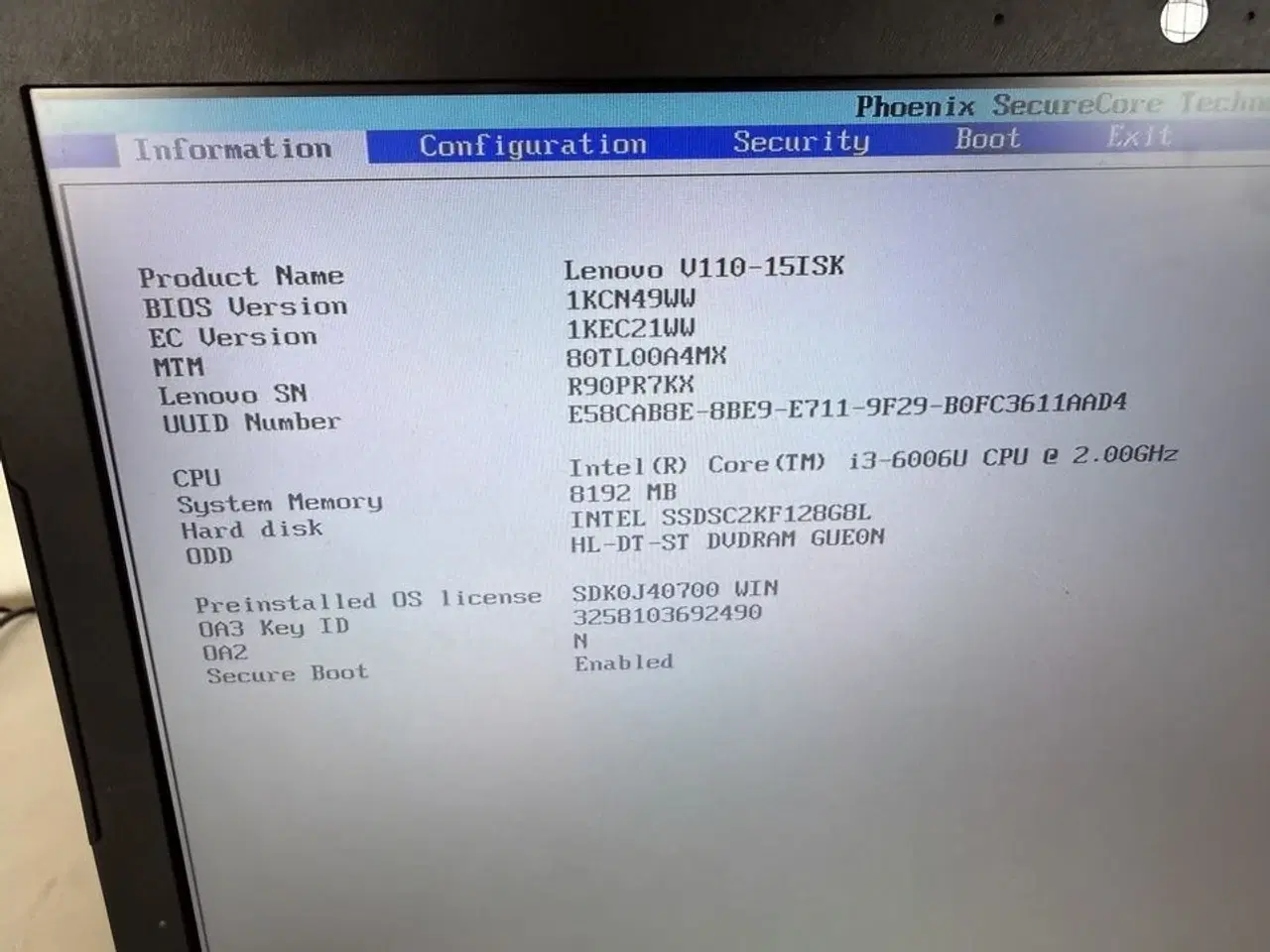 Billede 3 - Bærbar computer LENOVO V110-15ISK