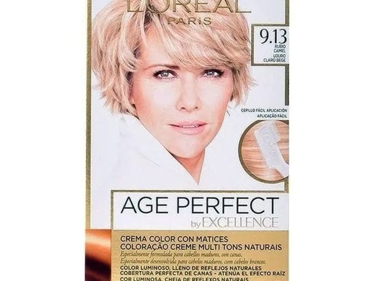Billede 1 - Permanent Anti-Age Farve Excellence Age Perfect L'Oreal Make Up Excellence Age Perfect Nº 9.0-rubio muy claro Nº 8.0-rubio claro