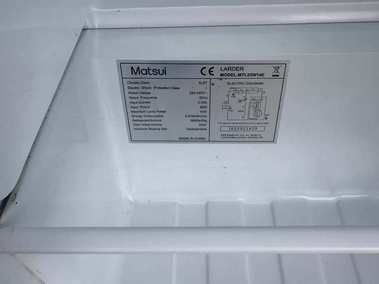 Billede 1 - Fritstående køleskab 