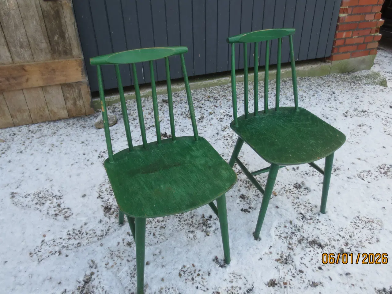 Billede 4 - 2 stk FDB Pindstole Grønne