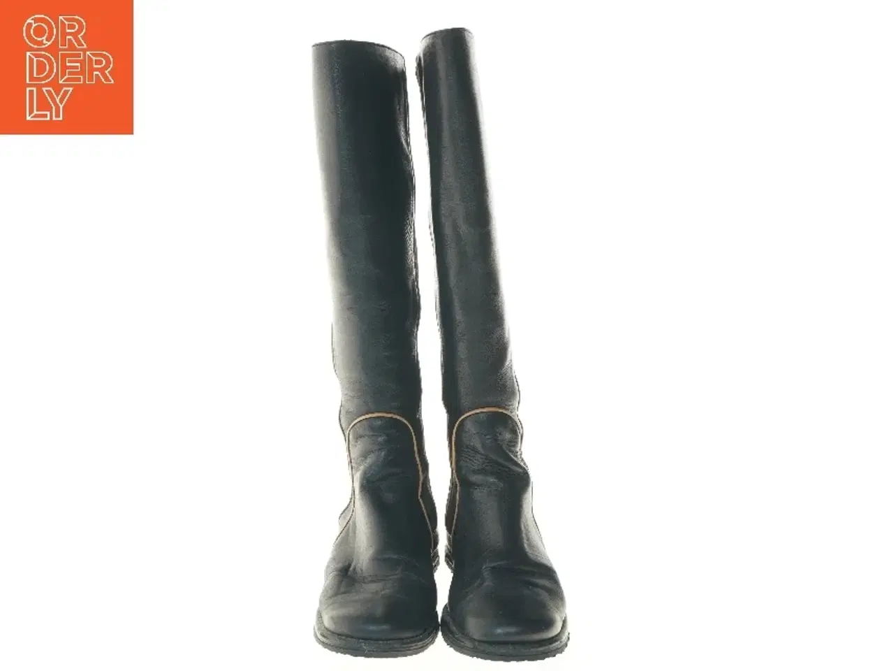 Billede 4 - Sort knæhøje dame støvler (str. Længde 26 cm)