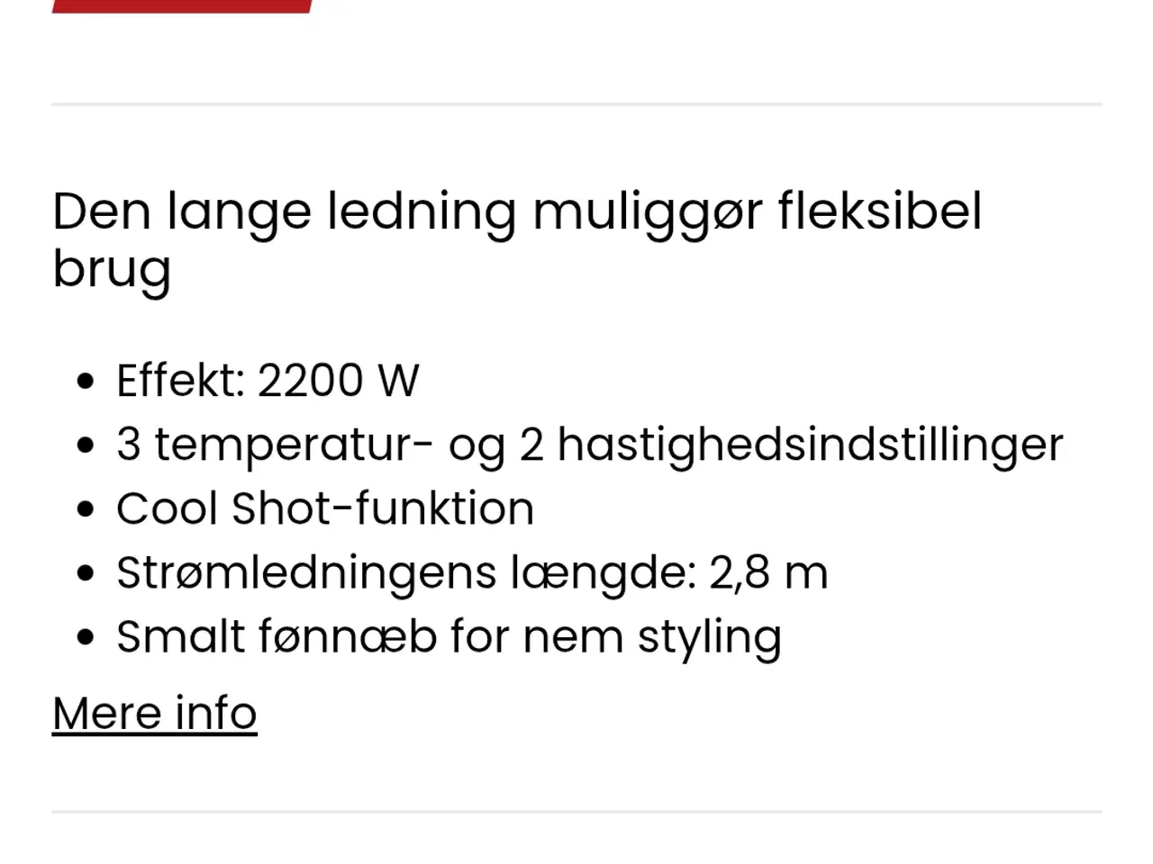 Billede 3 - OBH Hårtørreren.