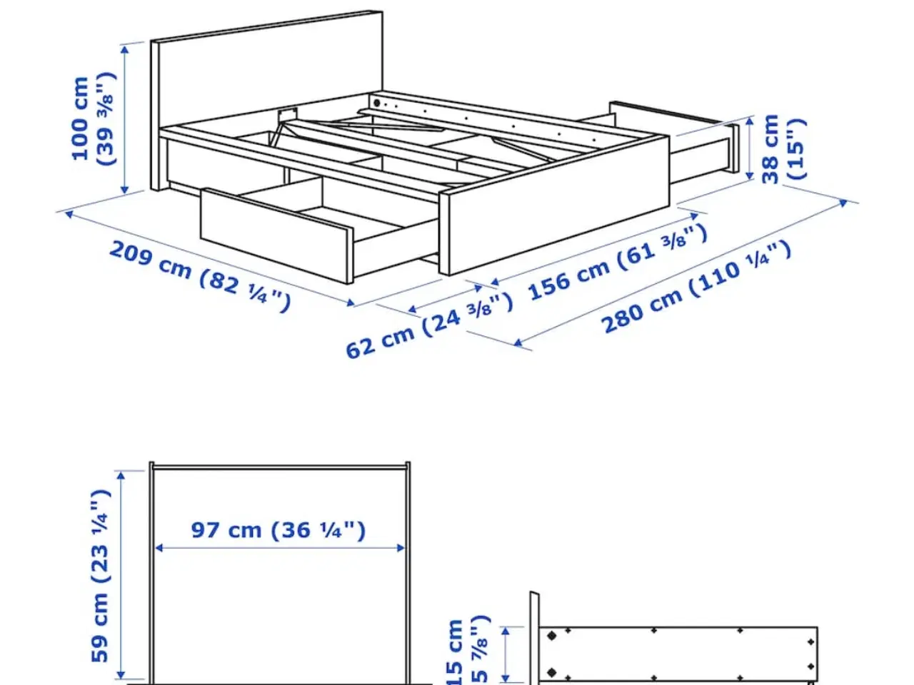 Billede 6 - IKEA Malm seng 140x200