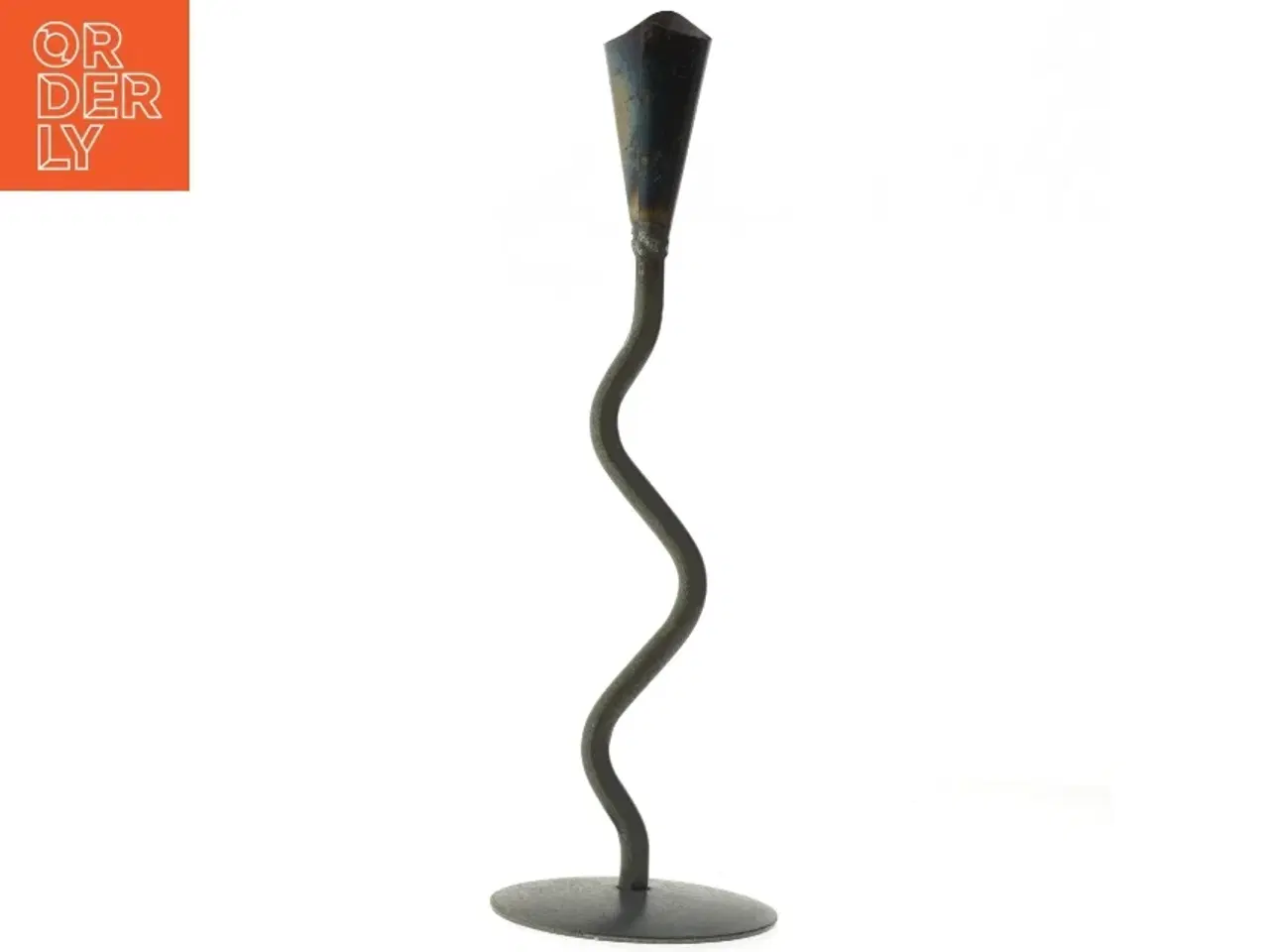 Billede 1 - Rustik lysestage i metal (str. 36 cm)