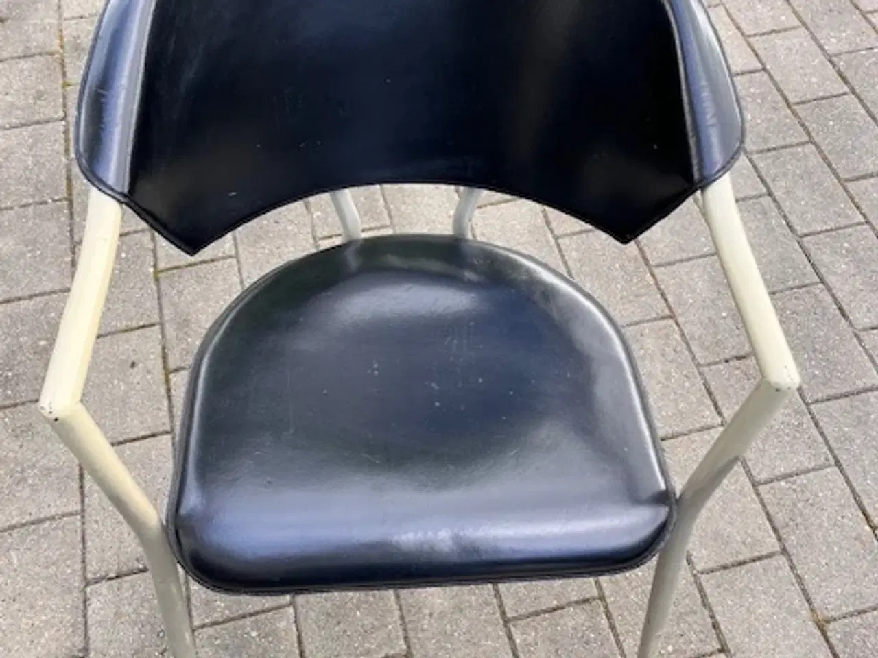 Billede 3 - 6 stk Spisebords stole m læder sæde