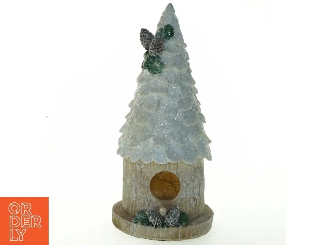 Billede 1 - Dekorativt juletræ med belysning (batterier) (str. 26x12 cm)