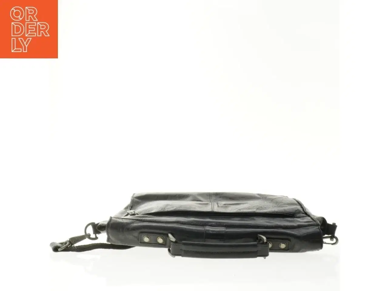 Billede 7 - Sort lædertaske til mænd (str. 39 x 32 cm)