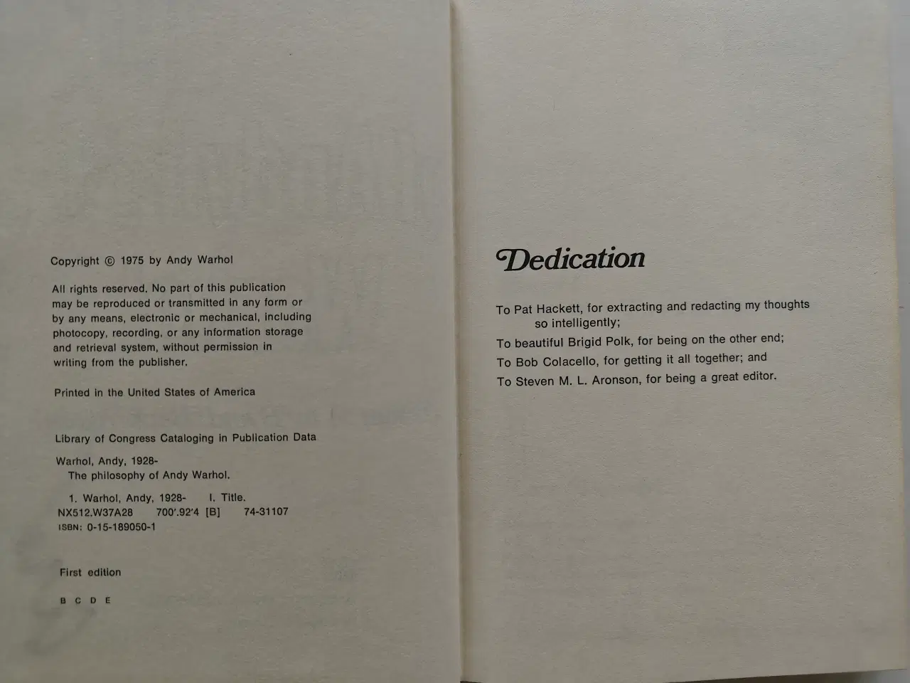 Billede 5 - Philosophy of Andy Warhol : From A to B and Back A