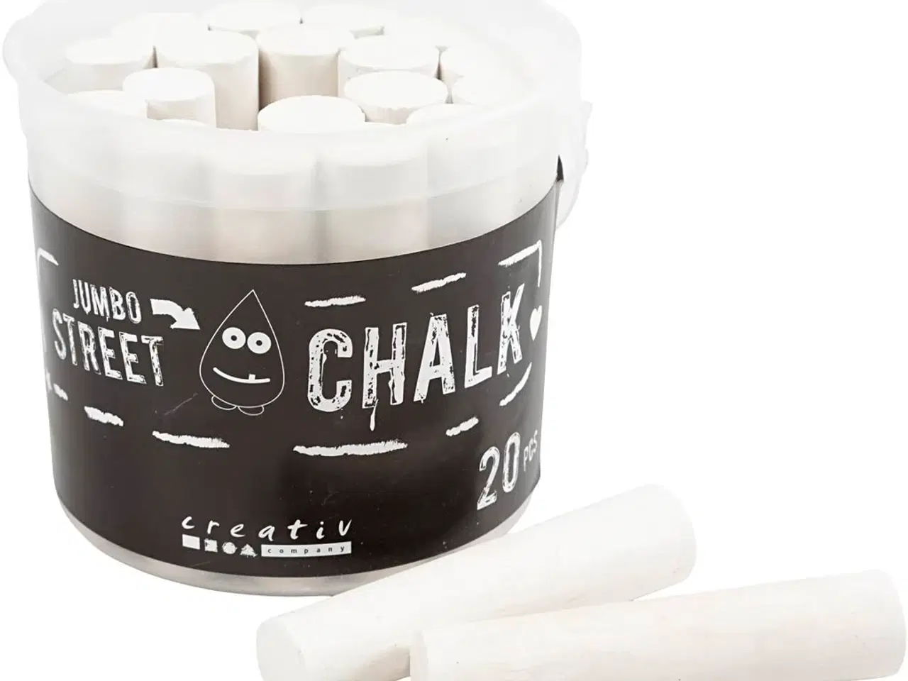 Billede 1 - Hvid Gadekridt - 20 stk. til Kreativ Leg