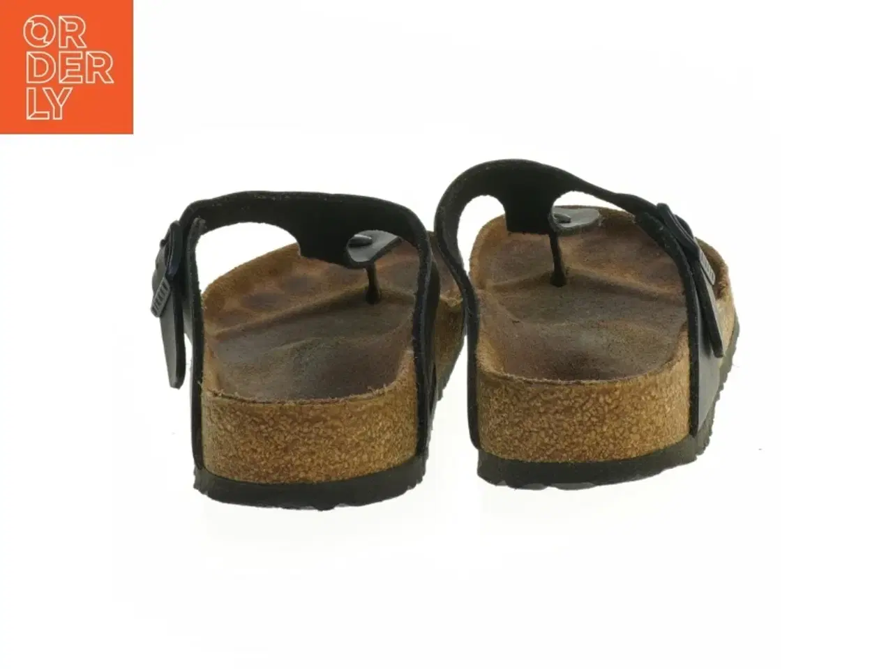 Billede 2 - Birkenstock Sort lædersandal med korksål (str. Længde, 28 cm)