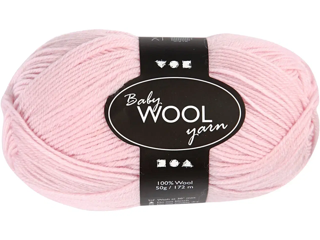 Billede 1 - Babygarn, L: 172 M, lys rosa, 50g/ 1 ngl.