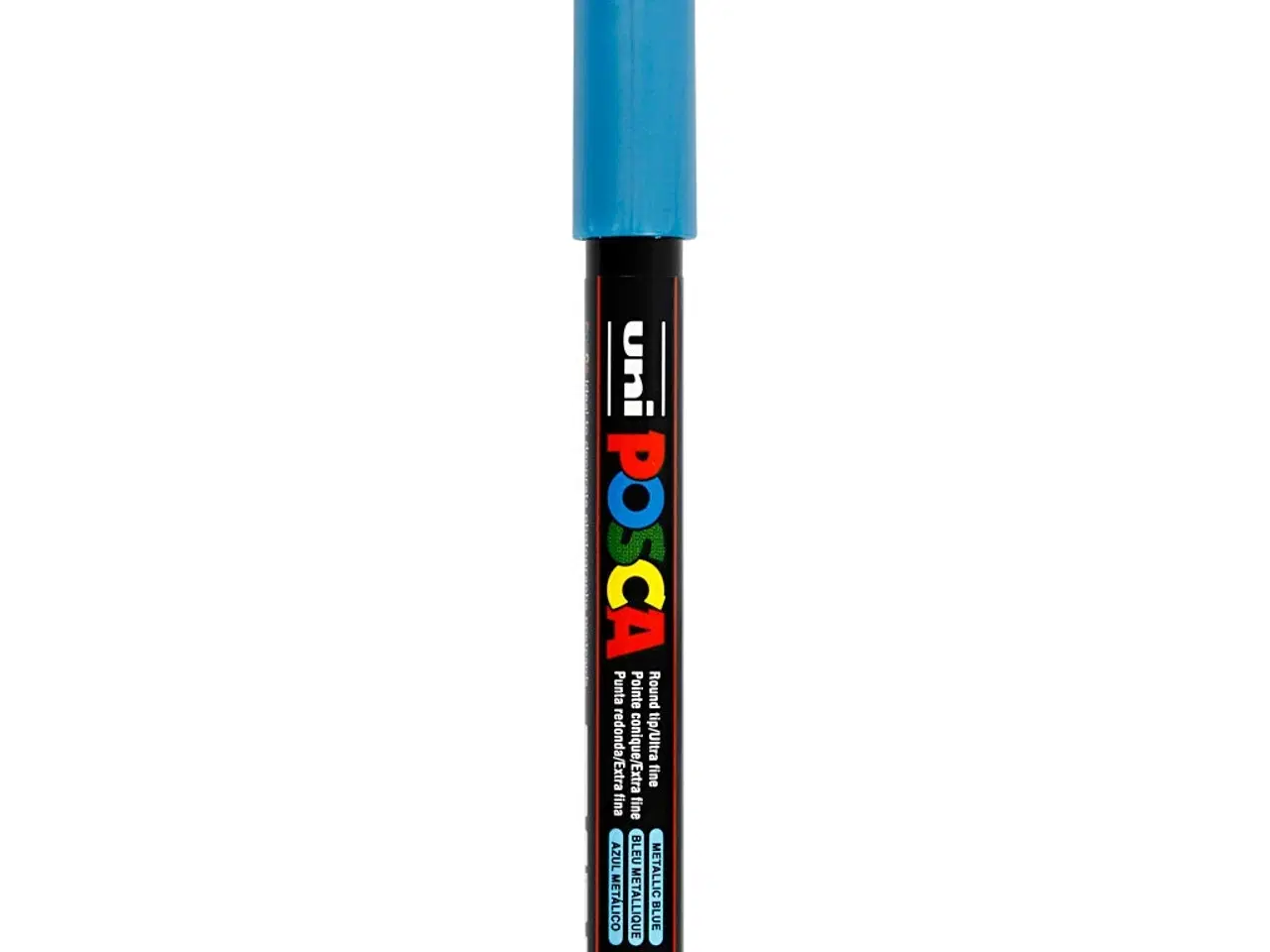 Billede 1 - Posca Tusch, nr. PC-1MR, streg 0,7 mm, extra-fine, metallic blå, 1 stk.