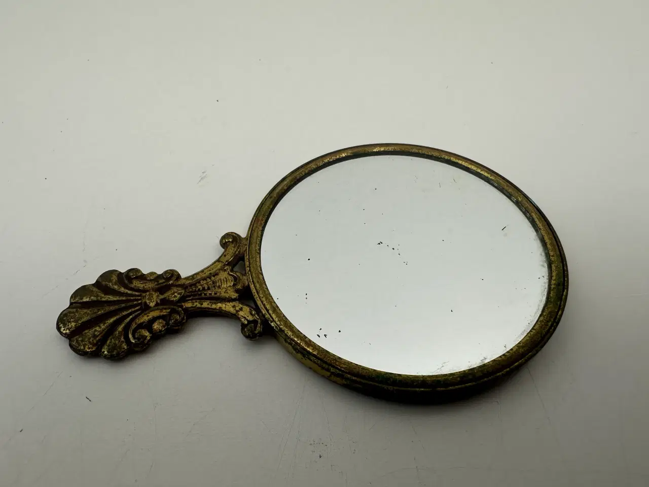 Billede 1 - Vintage mini håndspejl i messing