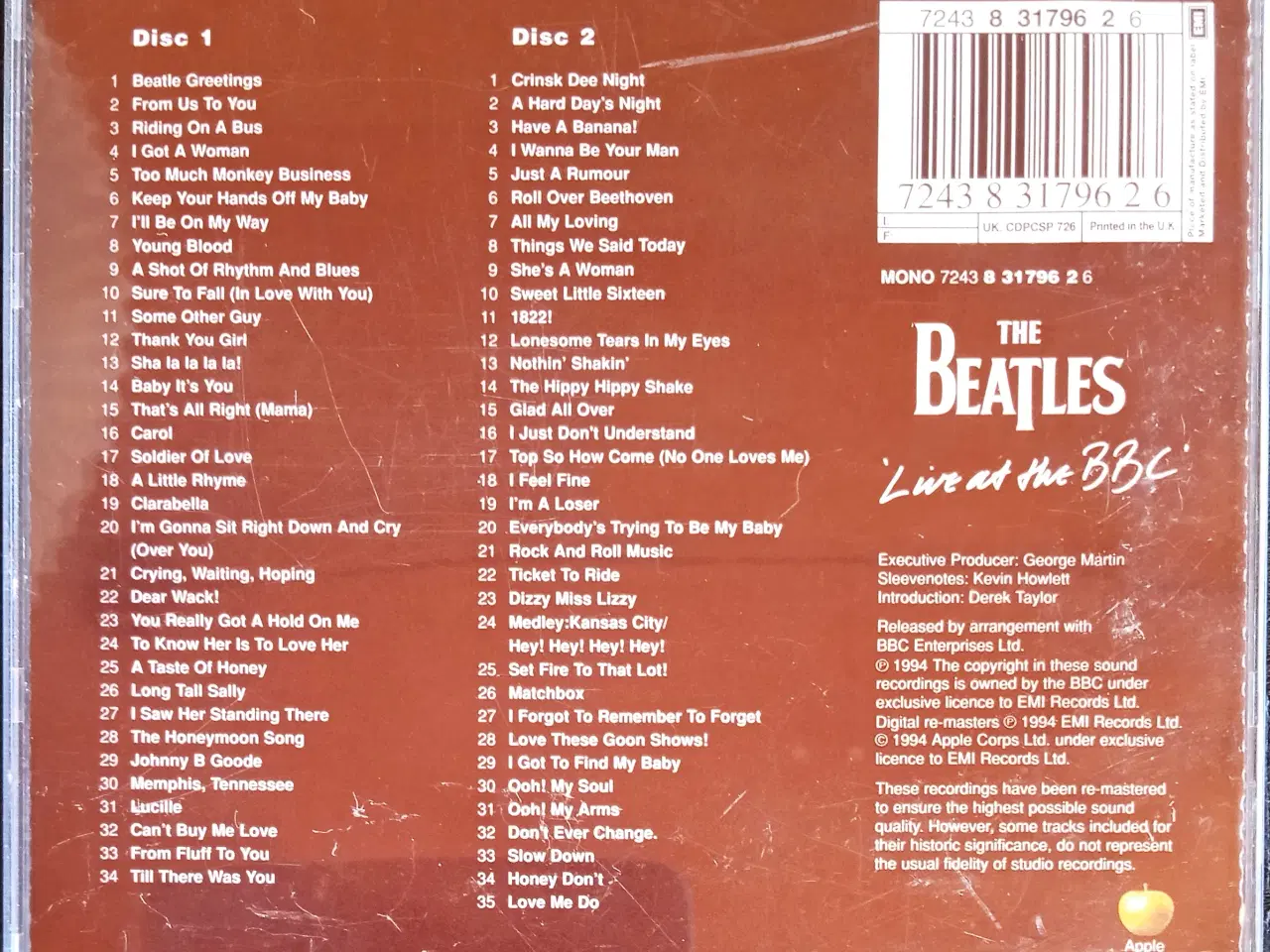 Billede 2 - The Beatles – Live At The BBC