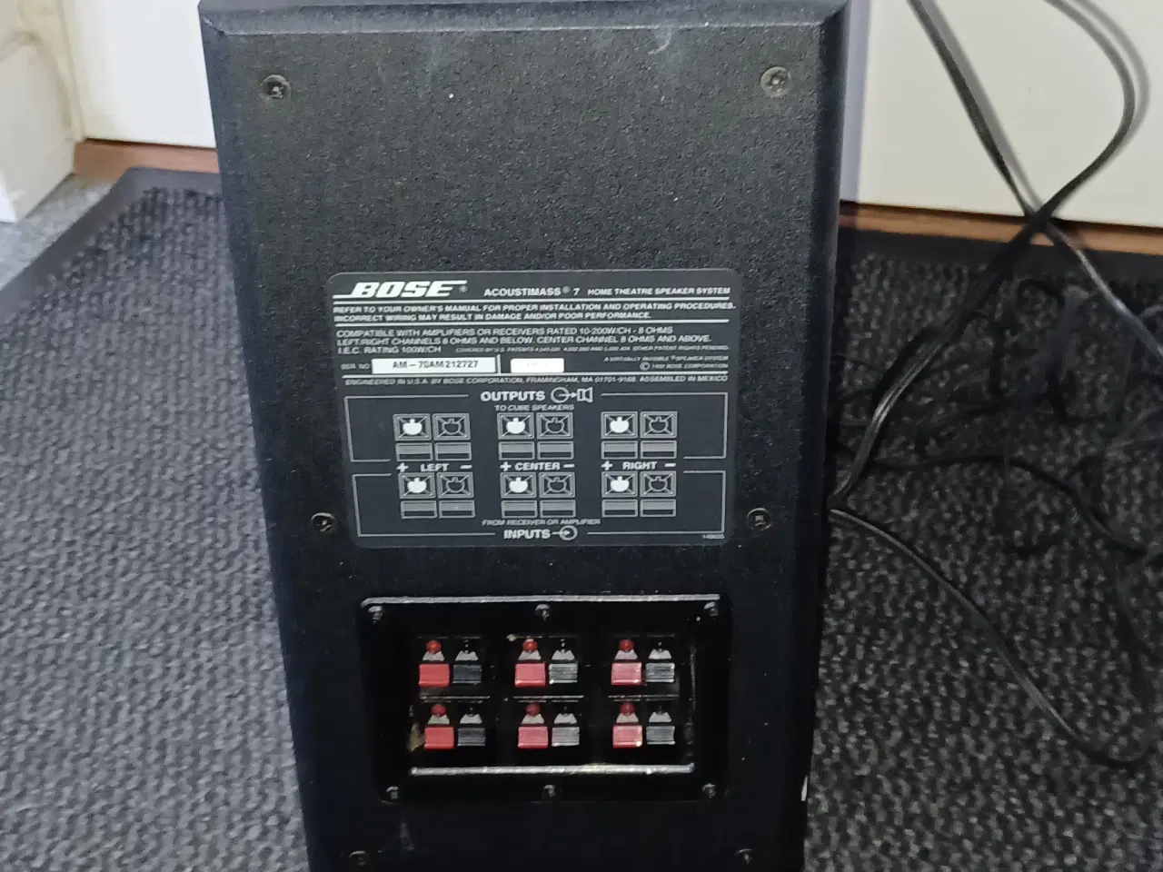 Billede 2 - BOSE soft vuffer og 3 BOSE højtalere