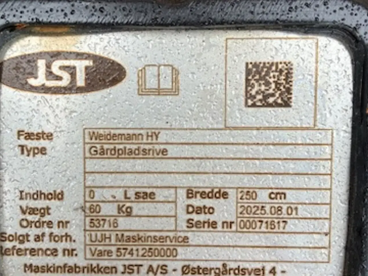 Billede 6 - JST Gårdrive 2,5 meter