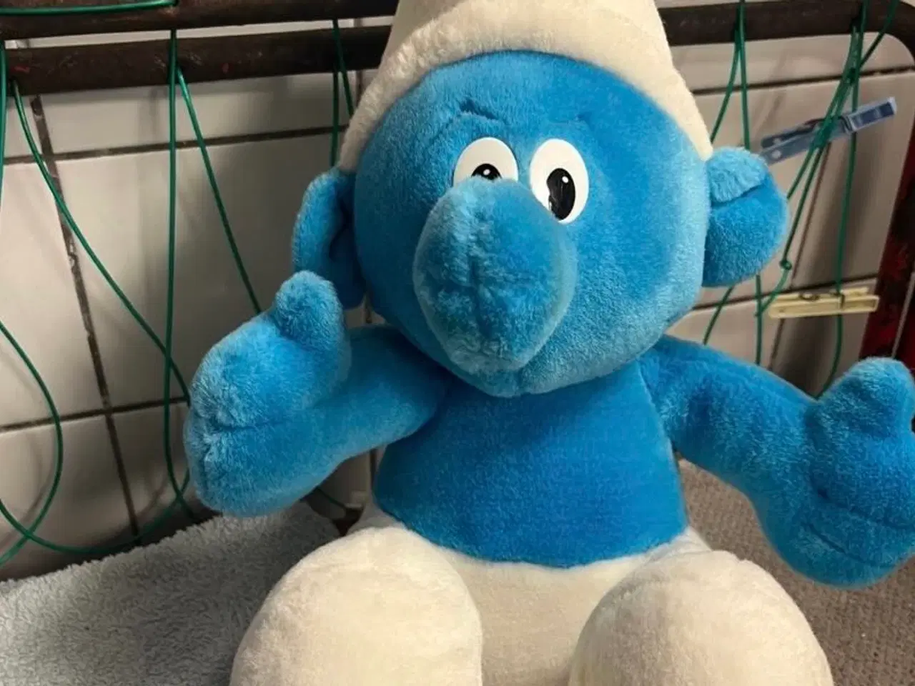 Billede 19 - Smølfer- bamse samt 6 små smølfefigurer