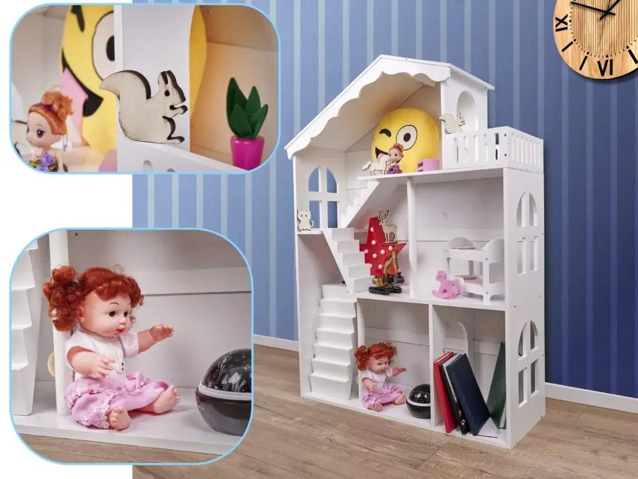 Billede 6 - Dukkehus bogreol 2‑i‑1 LULILO CALLA XXL – 116 cm