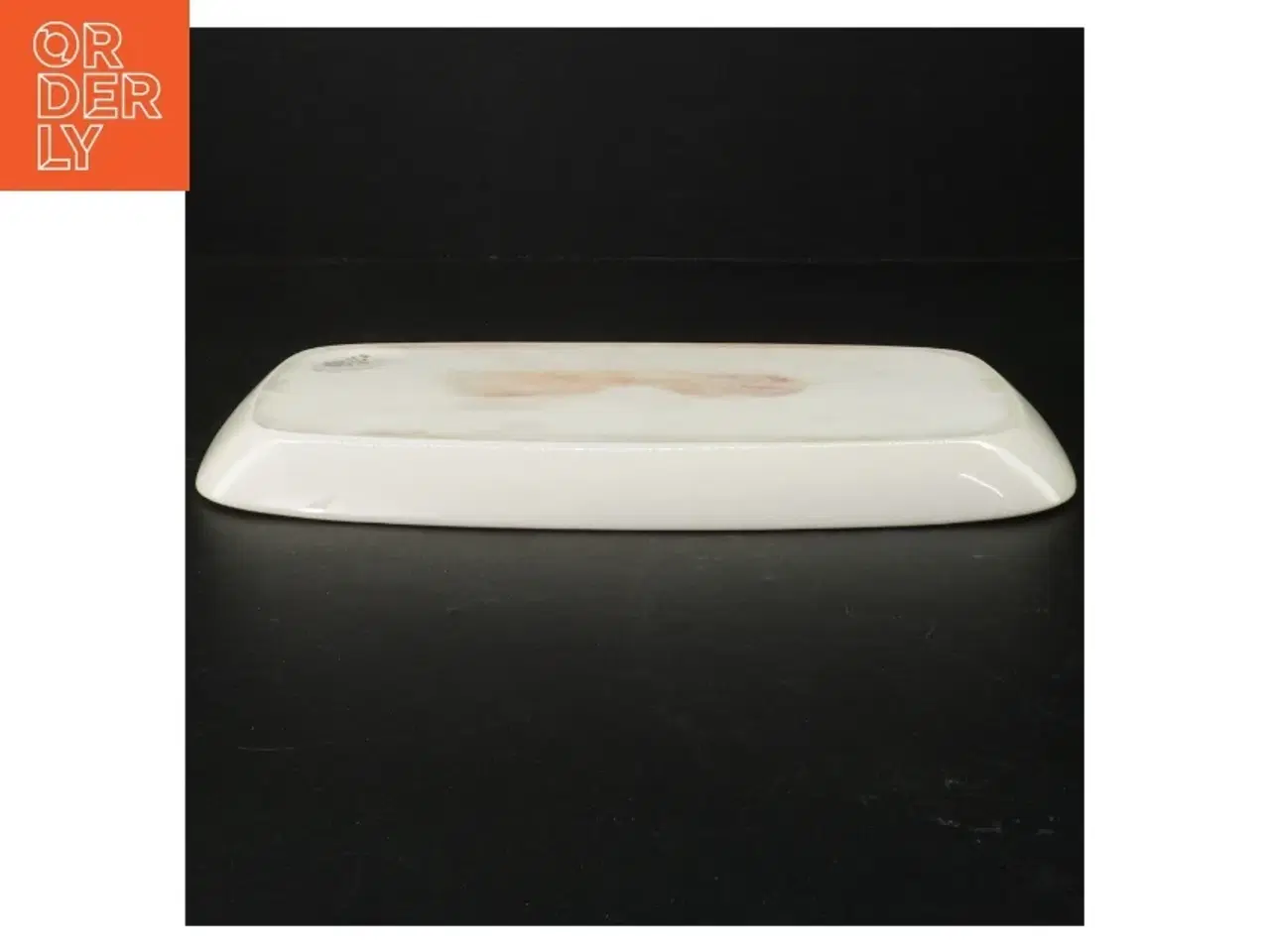 Billede 2 - Porcelæn fad med blomstermotiv fra B&G (str. 27,5 x 15,5 cm)